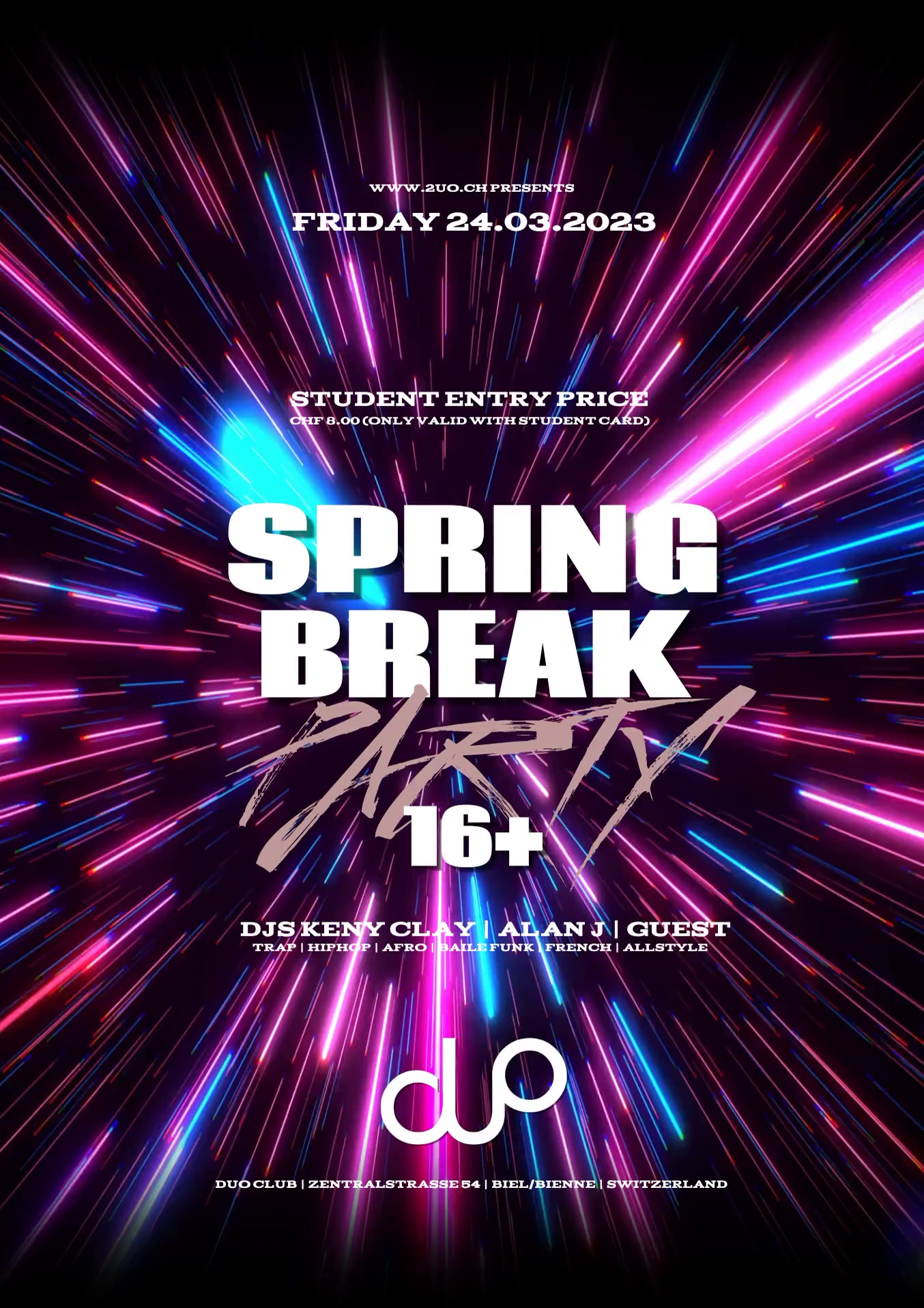 SPRING BREAK PARTY Duo Club Biel Bienne