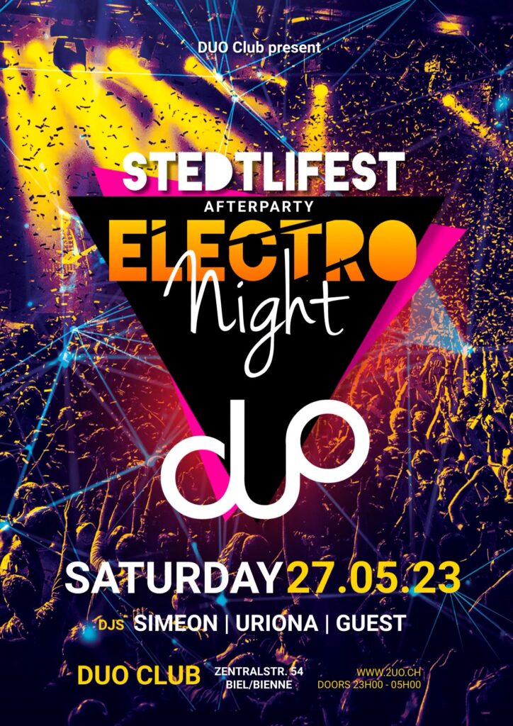 Stedtlifest Afterparty Electro Night Duo Club